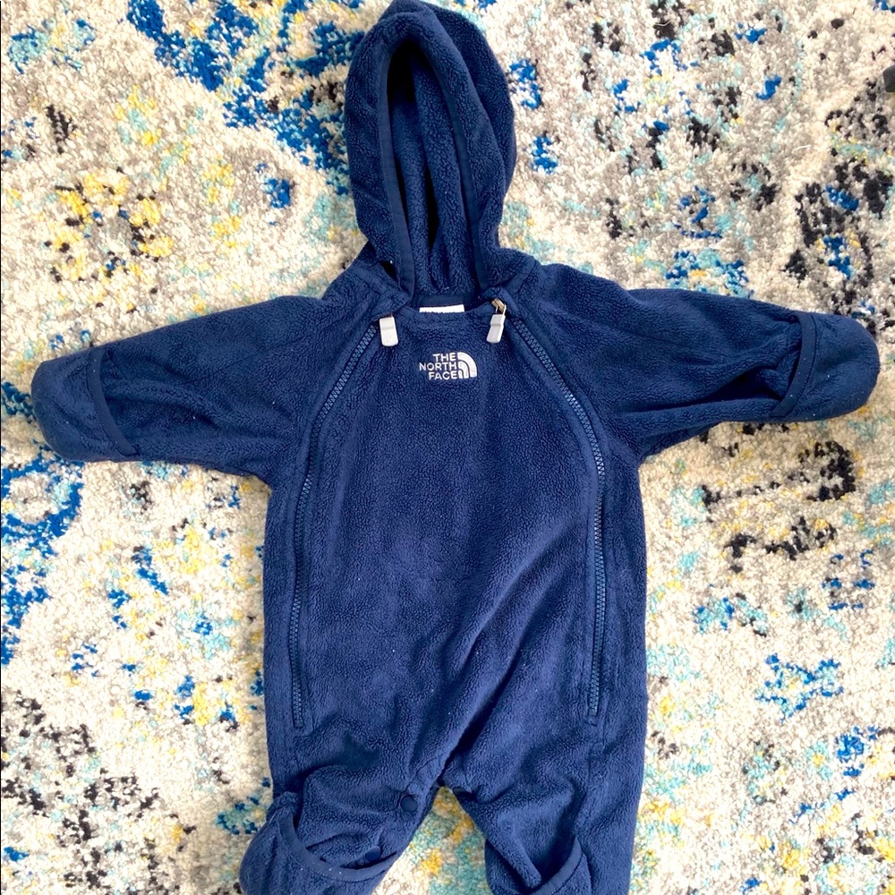 North Face zip up onesie